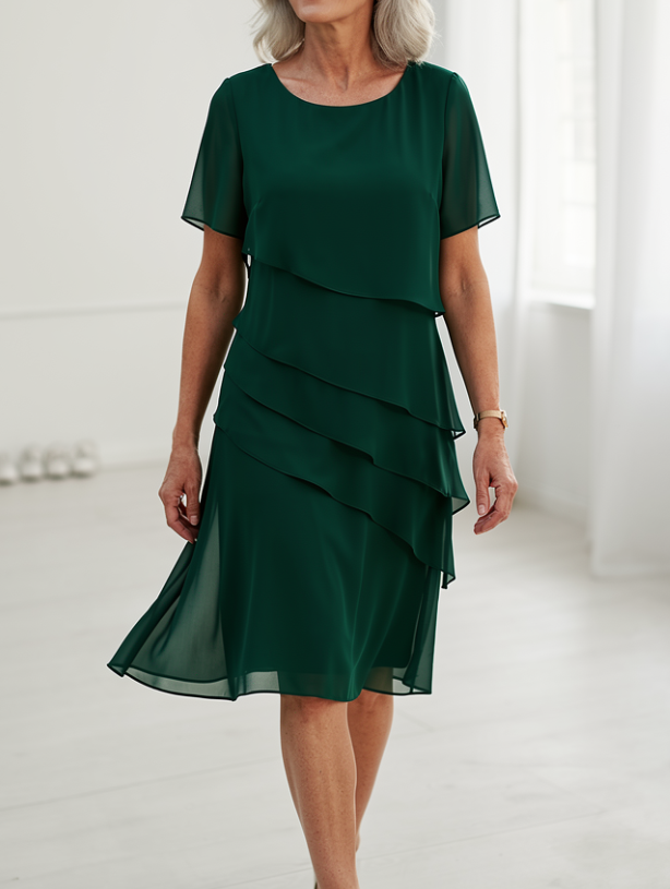 Marta – Vestido elegante con volantes