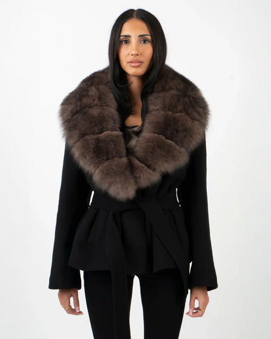 Helen | Chaqueta con cuello de piel