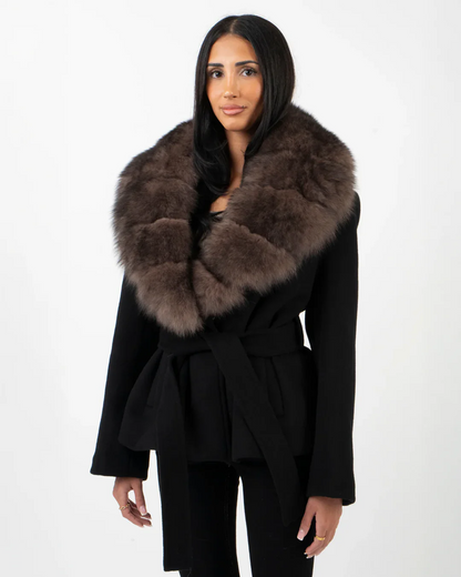 Helen | Chaqueta con cuello de piel