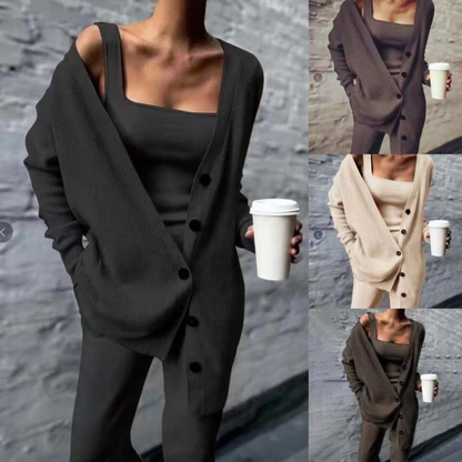Noa – Conjunto Cómodo y Elegante de 3 Piezas