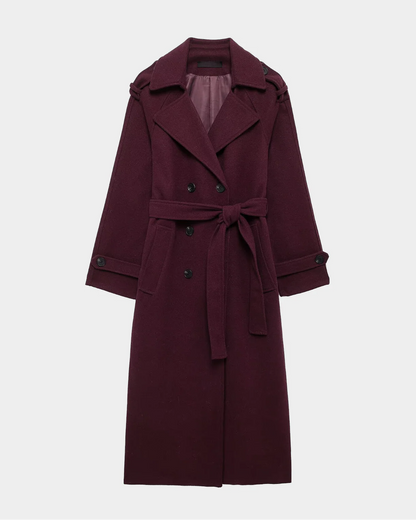 Amalia | Gabardina color vino