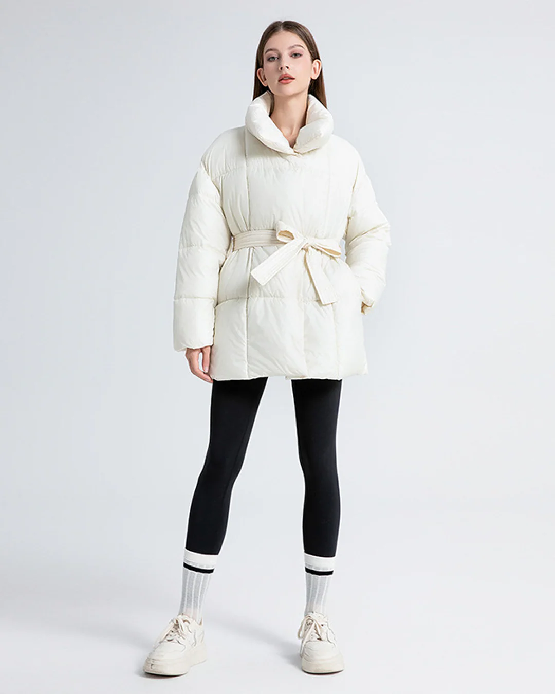 Anneliese | Chaqueta acolchada con cinturón