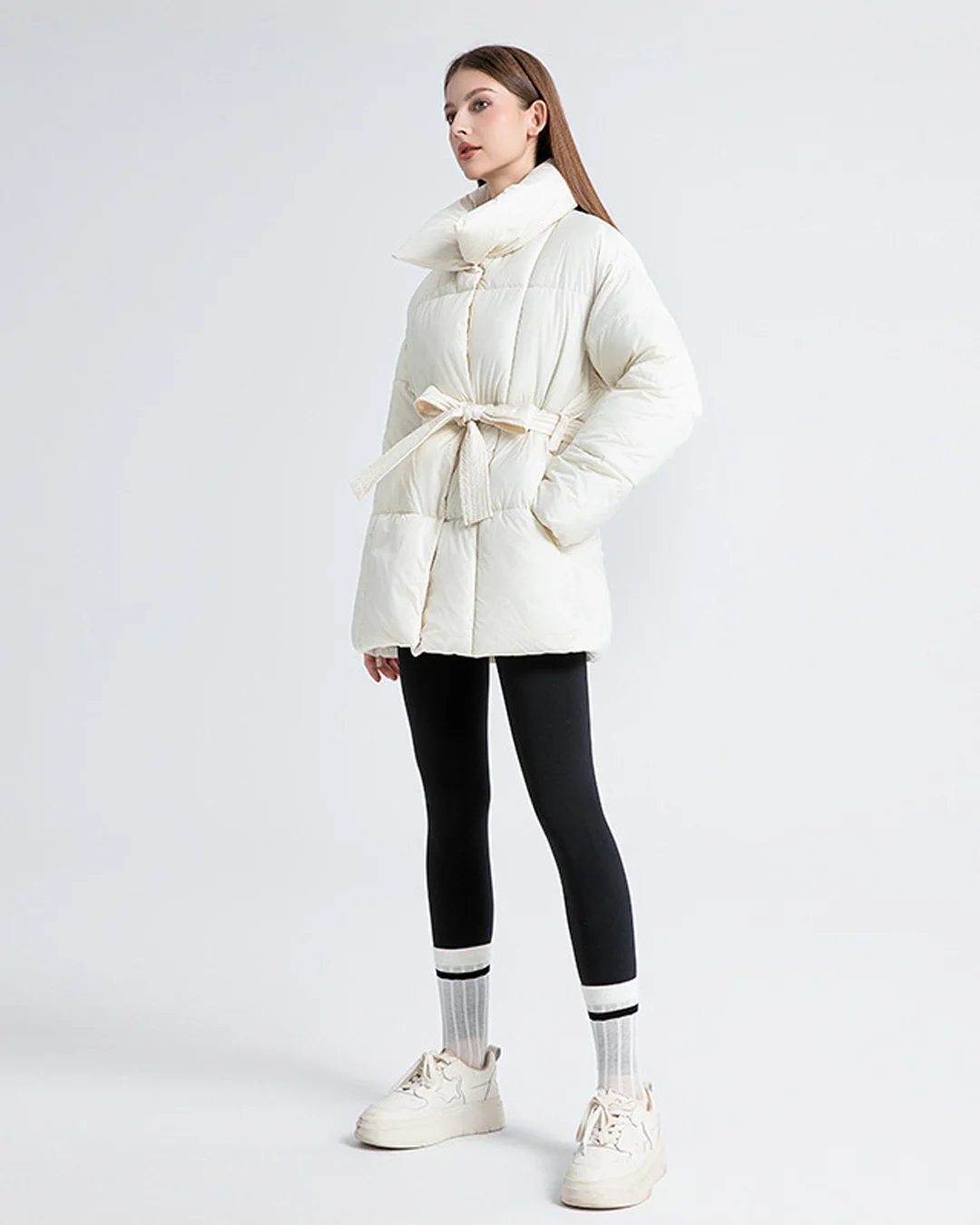 Anneliese | Chaqueta acolchada con cinturón