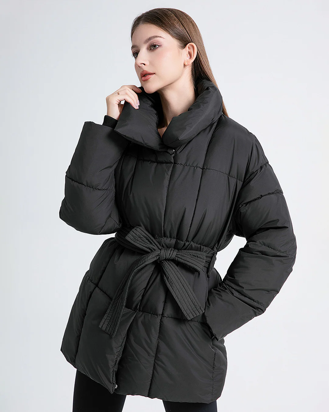 Anneliese | Chaqueta acolchada con cinturón