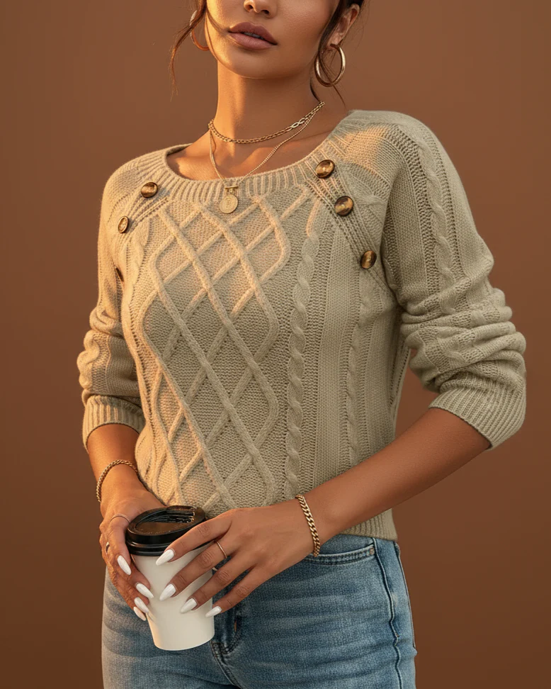 Lotte | Elegantes suéteres de invierno de punto trenzado