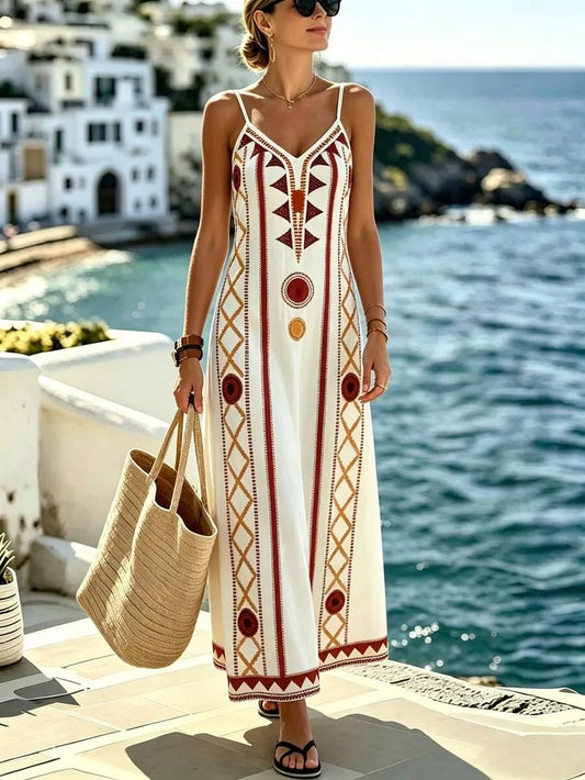 Luna del Mar™ | Vestido Bohemio Geométrico