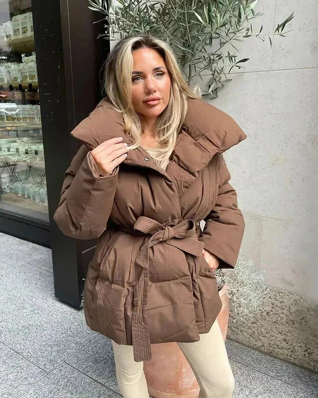 Anneliese | Chaqueta acolchada con cinturón