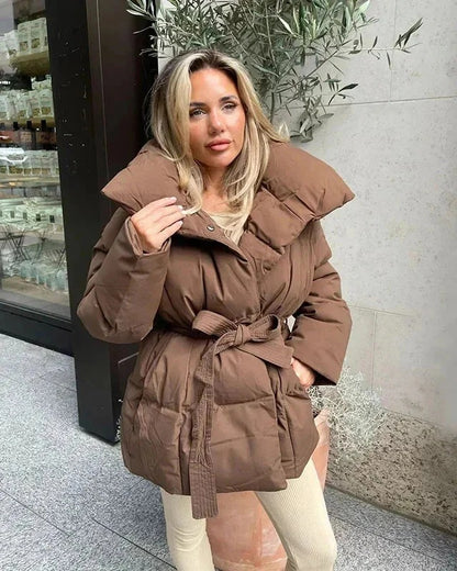 Anneliese | Chaqueta acolchada con cinturón
