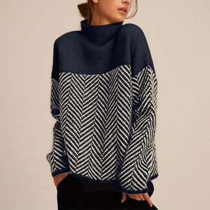 Ada | Jersey de cuello alto premium confeccionado en punto fino