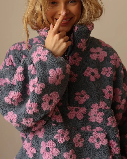 Daisy | Suéter polar cálido con estampado floral