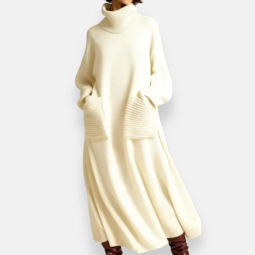 Aurelia | Vestido Suéter con Cuello Alto