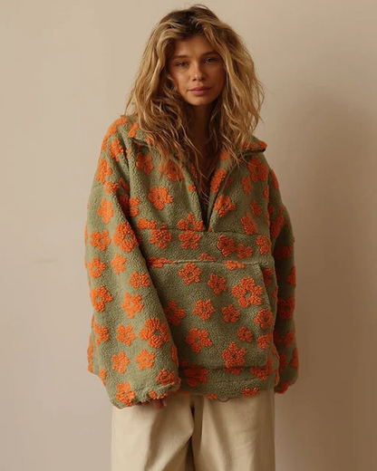 Daisy | Suéter polar cálido con estampado floral