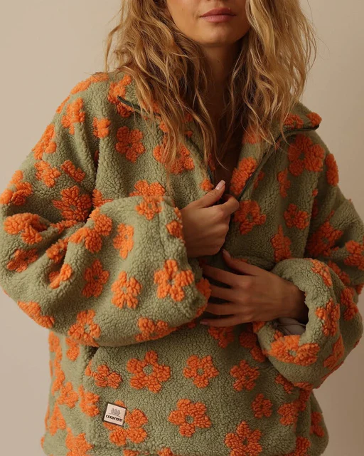 Daisy | Suéter polar cálido con estampado floral