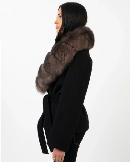 Helen | Chaqueta con cuello de piel