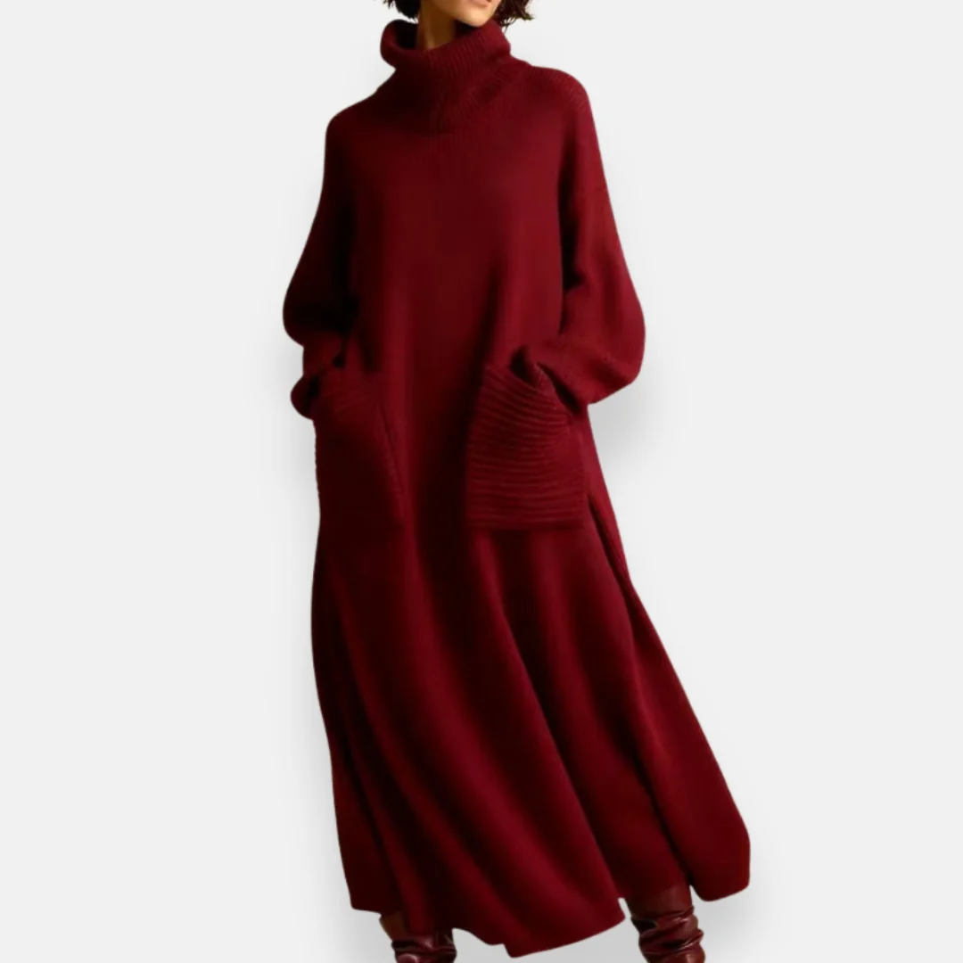 Aurelia | Vestido Suéter con Cuello Alto