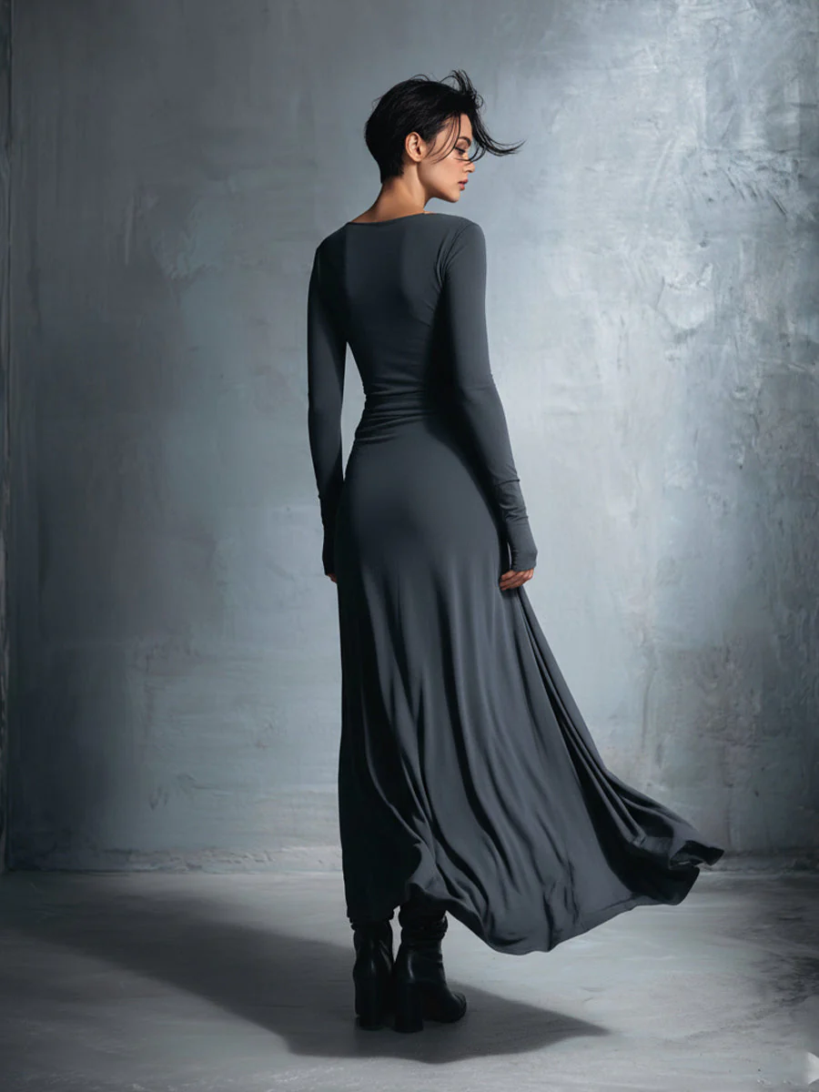 Naiara ❘ Vestido maxi con nudo lateral