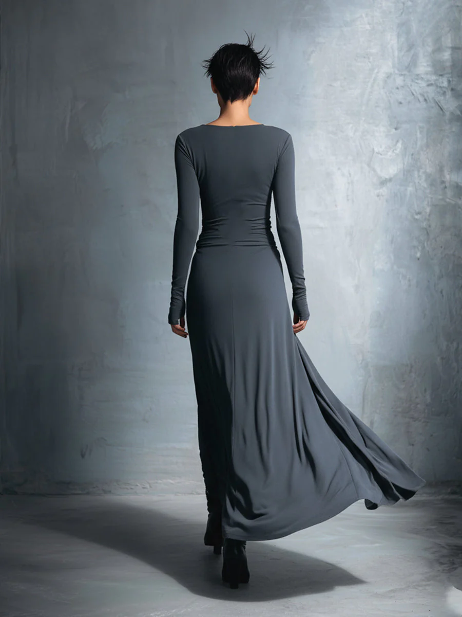 Naiara ❘ Vestido maxi con nudo lateral