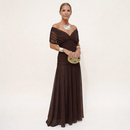Velora™ | Vestido Floral Largo con Escote en V