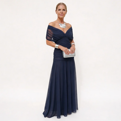 Velora™ | Vestido Floral Largo con Escote en V